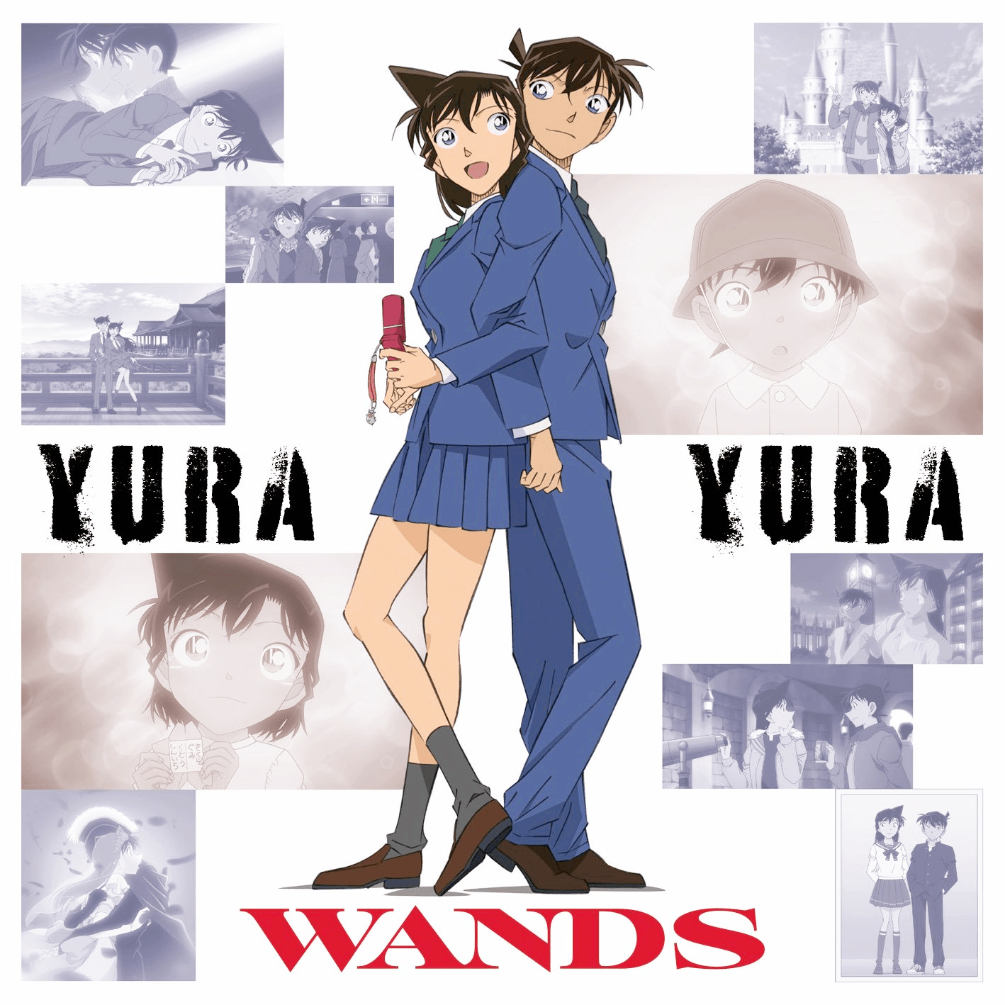 公布的柯南盘封面已然能看到小兰和新一的合照,背靠背挽手的操作实在