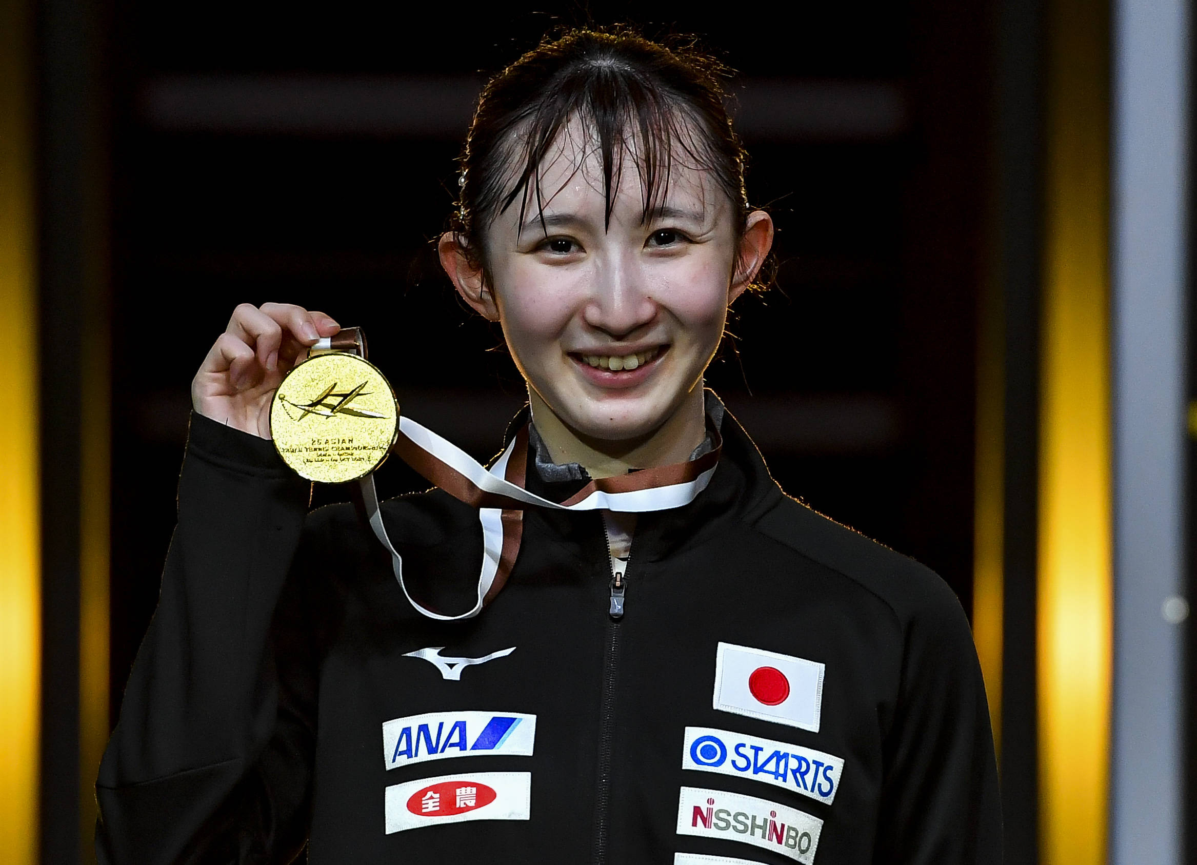 乒乓球亚锦赛女子单打决赛中,日本选手早田希娜以3比1战胜韩国选手