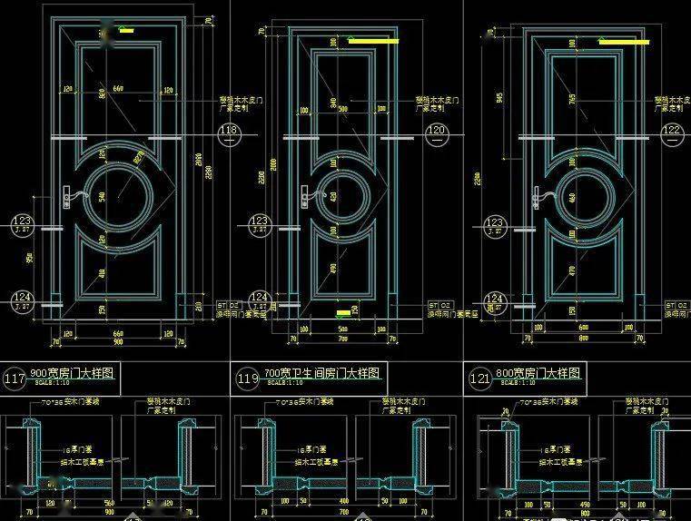 这份门cad节点大全,你不备一份?