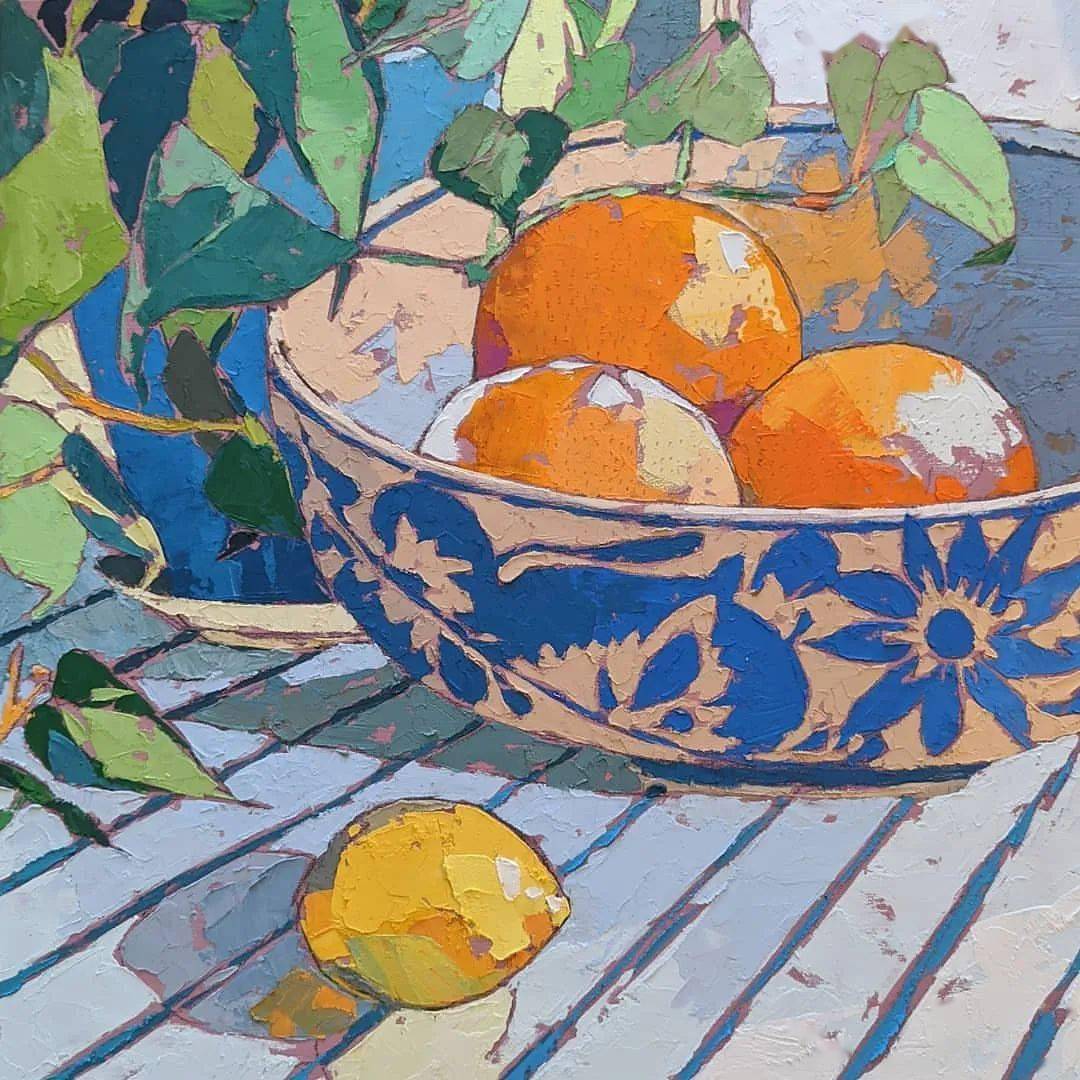 荞头插画分享第302期美国艺术家刮刀画jessicafields