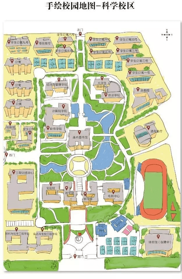郑州商学院校内地图图片
