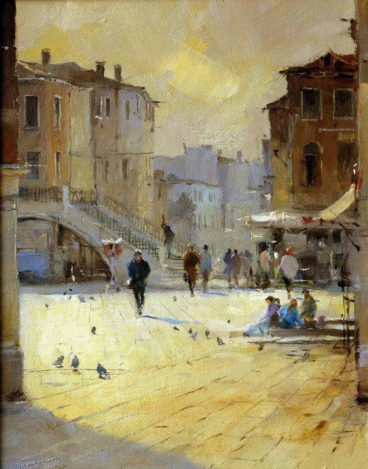 这水彩风景画太美了太灵动了