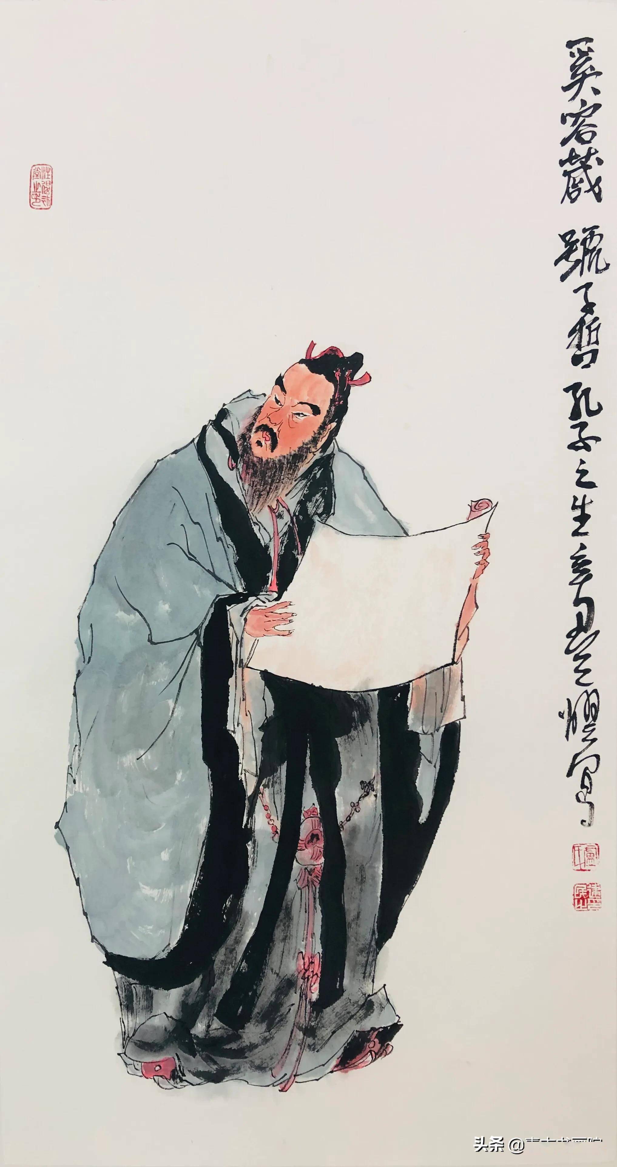 卢建民儒家国画人物