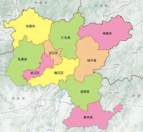 始兴县乡镇地图图片