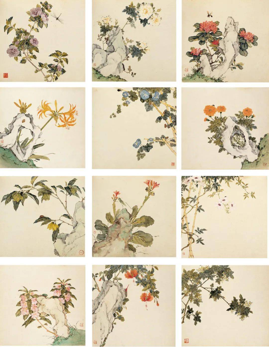 居廉花鸟册耐看