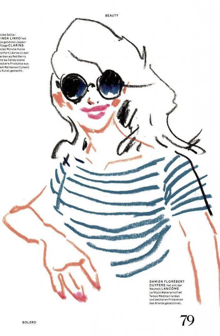 时尚插画师damienflorébertcuypers绘制出随性而自由的时尚插画