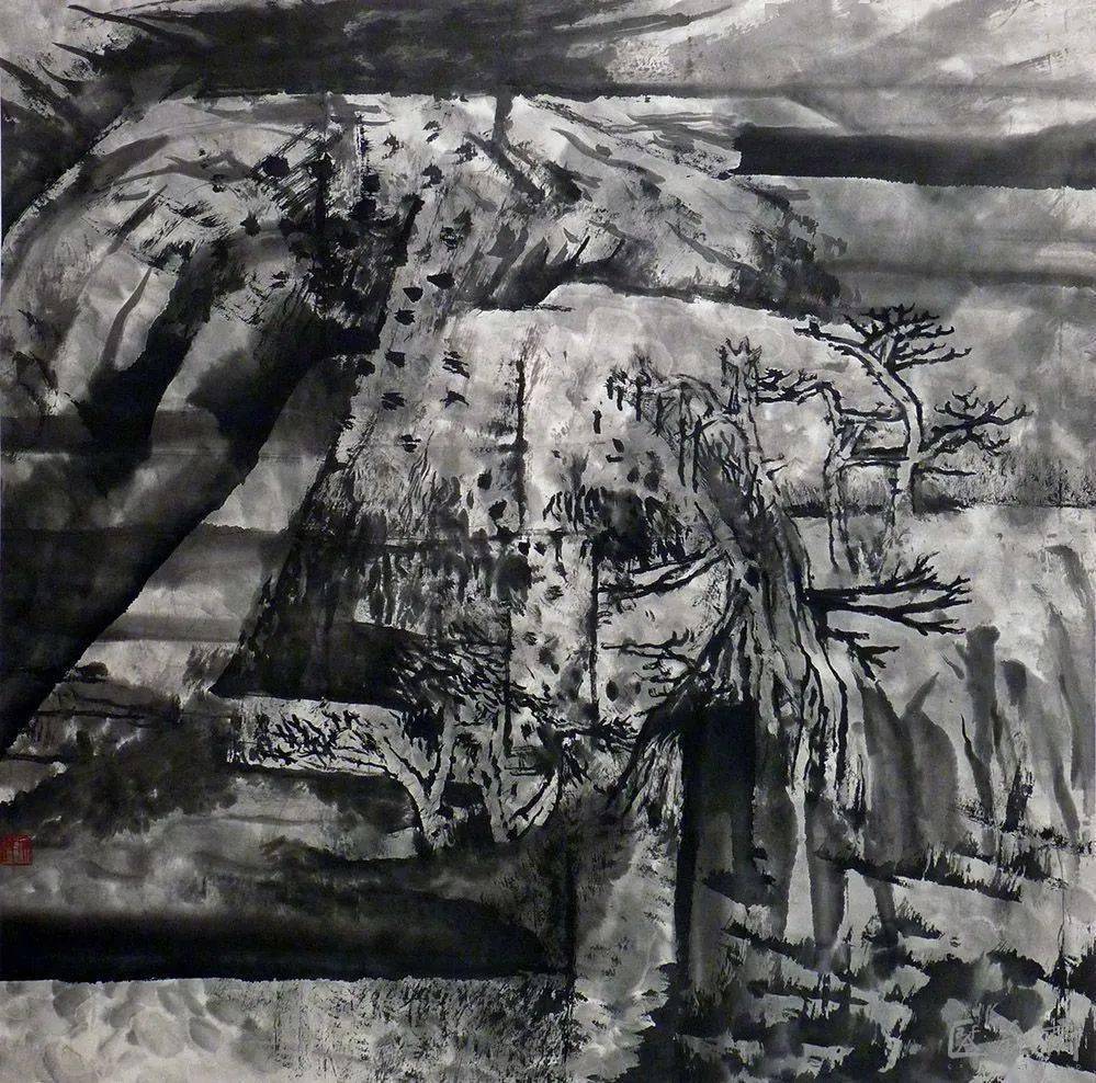 "时间的节点—中国1980年代水墨景观"参展作品 谷文达《景观与塞尚》