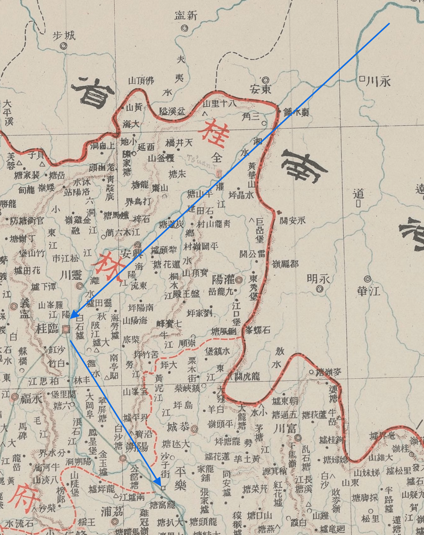 1945年桂林老地图图片