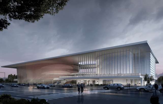 ▽ 开元剧场建筑外观效果图需要强调的是,项目为经开区首个剧场,其