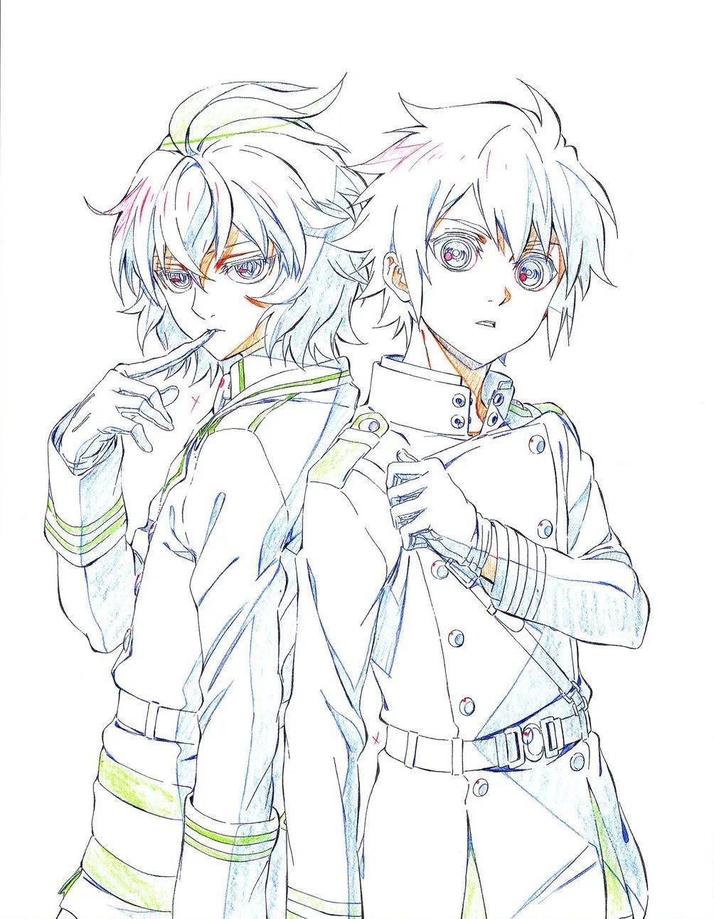 绘画技能分享线稿分享第67期终结的炽天使