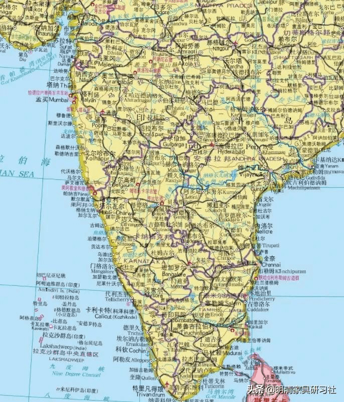 安得拉邦地图图片