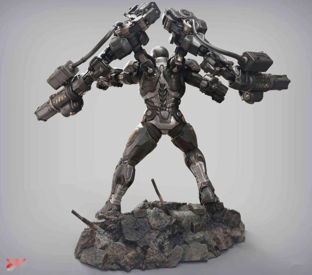 武器本身尺寸就大所以和战争机器并不是特别搭个人感觉还是装在战争