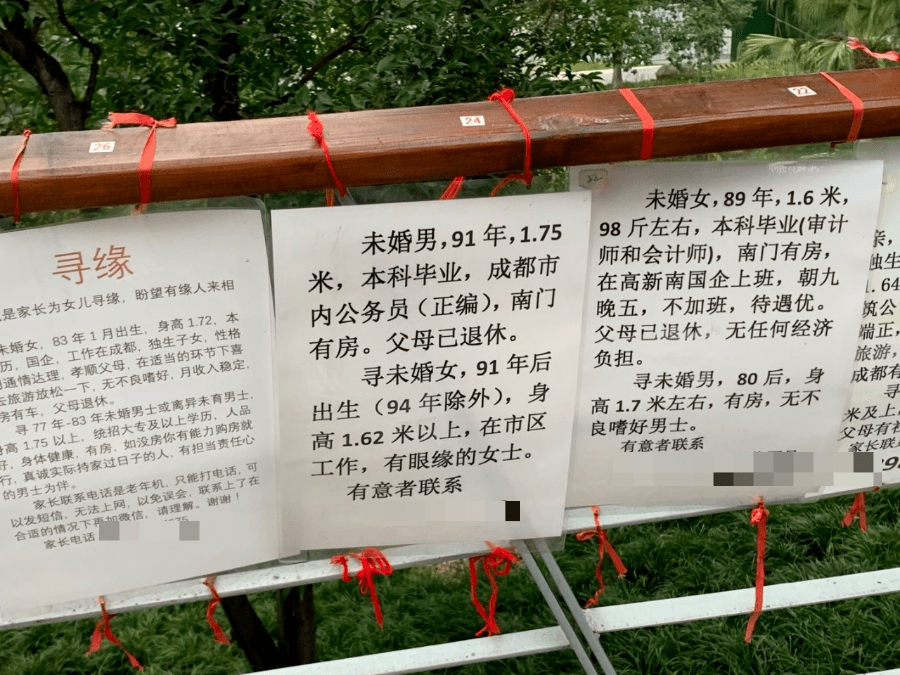 人民公园相亲角休假了大源公园相亲角上岗了