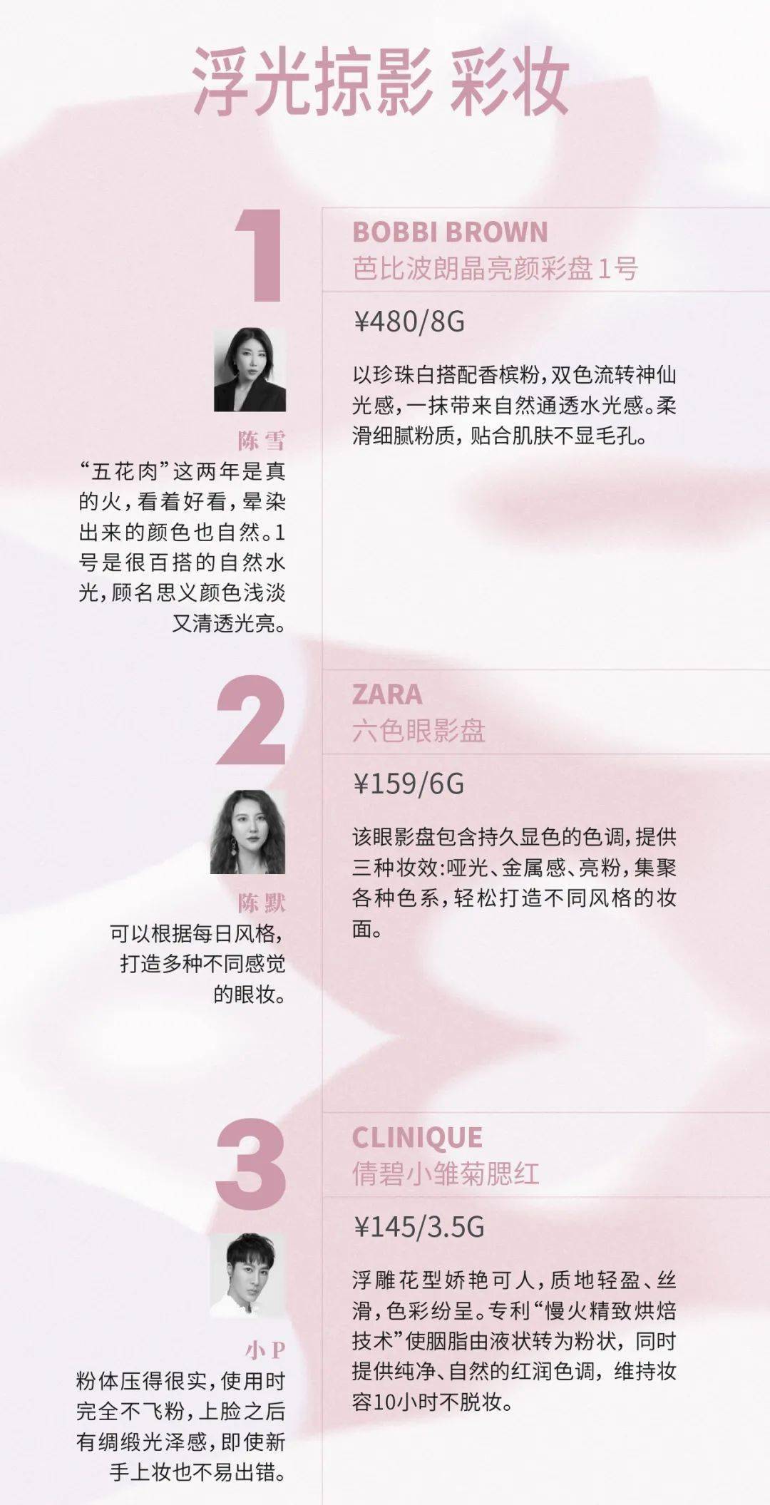 陈默2021嘉人百大赏榜单“彩妆篇”隆重登场