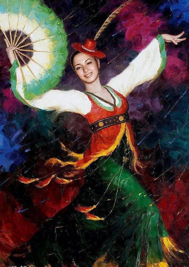 2021朝鲜绘画大展:我们的美女_作品