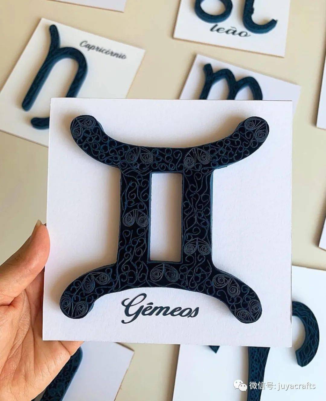 【国外优秀衍纸作品】十二星座符号