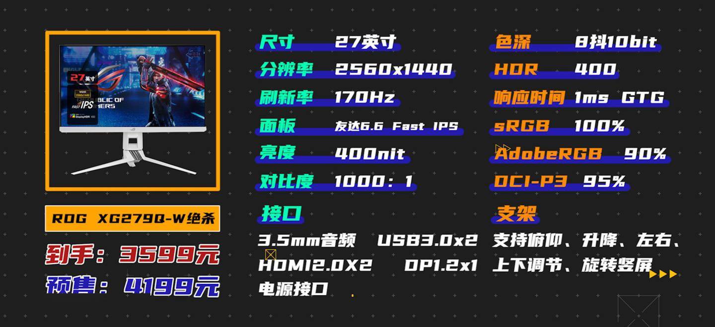 双11显示器推荐，1799-3799价位买这14台就对了！