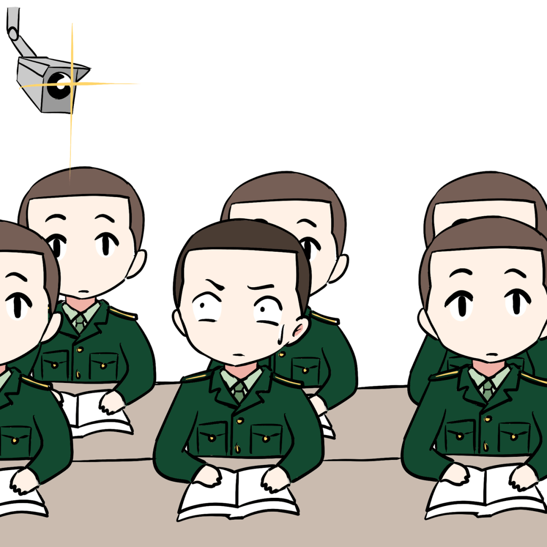 军校学员漫画图片