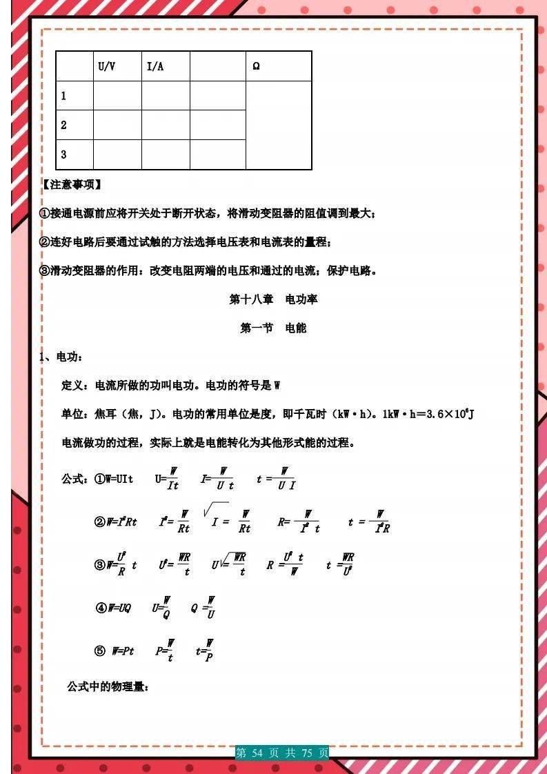 识别|最新版人教版九年级物理复习提纲