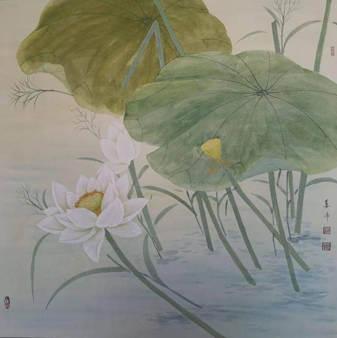 欣赏 姜沛没骨花鸟画50图,清雅高洁,唯美雅静!_作品选