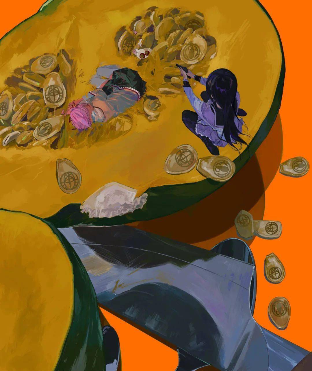 这细思极恐的故事性插画_@mihifuhi