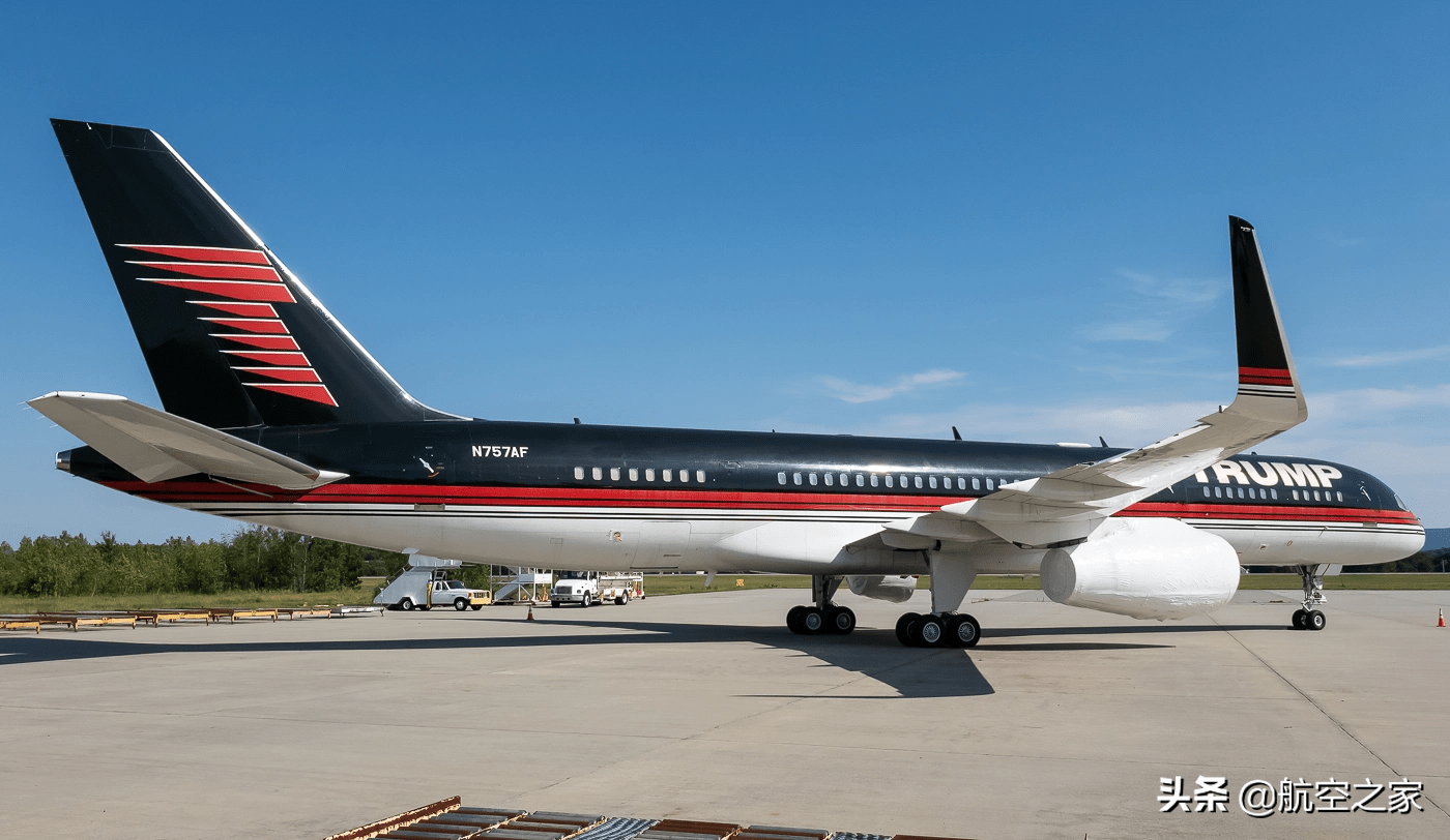 前美国总统特朗普的757飞机趴窝2年后找到发动机又重新起飞来了