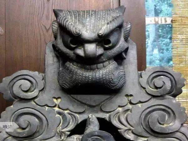 M▽中国 古瓦 龍文 時代物 鬼瓦 乾隆年代 (K00069) M▽中国 古瓦 龍文 時代物 □送料無料対象外・送料別途必要□ (