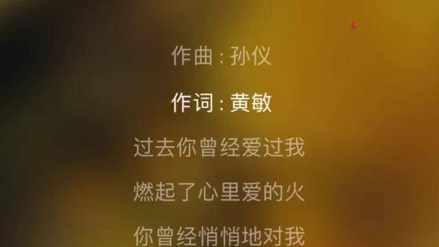 杨小萍你曾经爱过我怀旧经典老歌甜蜜的爱痛苦的果