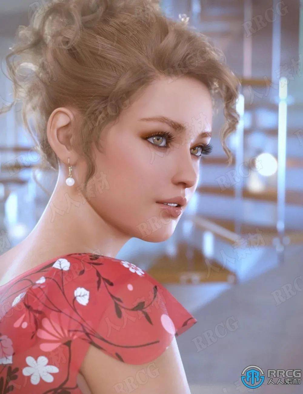 高雅青春靓丽欧美女青年角色3d模型合集_人人