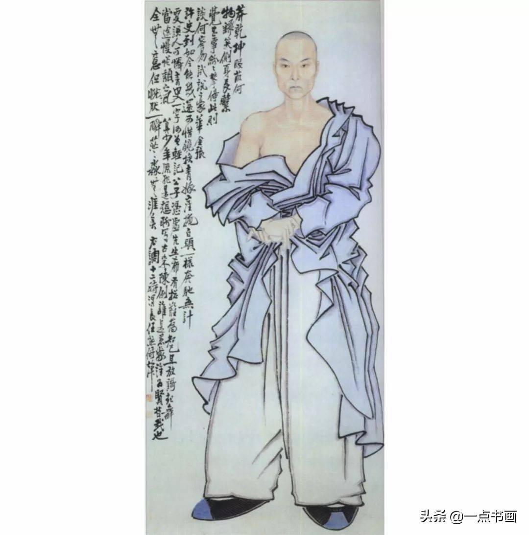 中国清時代 任熊作 群仙祝夀图人物掛け軸骨董品 捲り