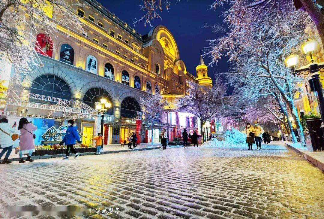 暴雪過後的哈爾濱中央大街比歐洲的街道還美