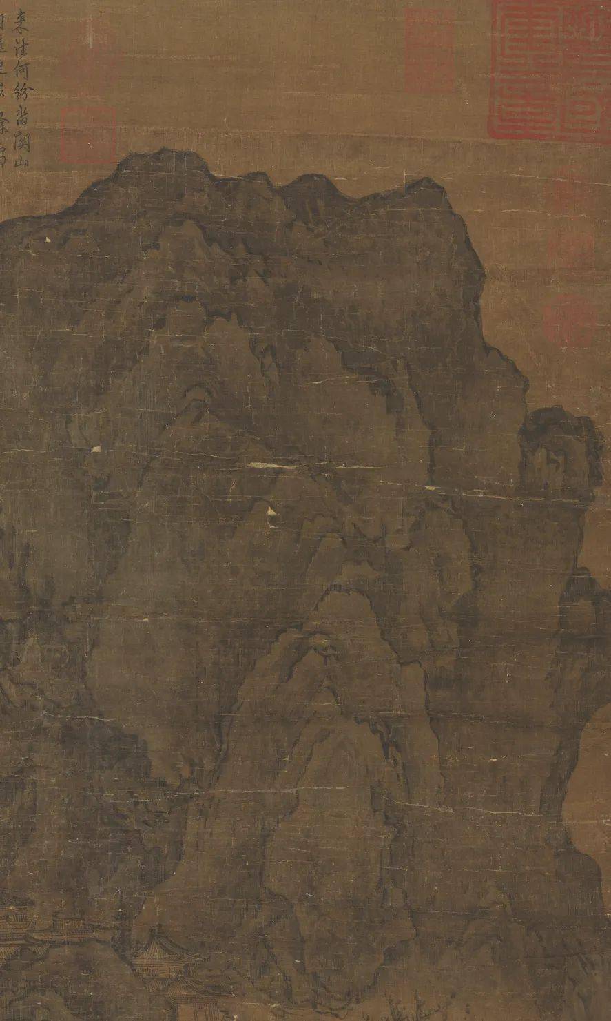 赏画|五代 · 关仝《关山行旅图》_造型