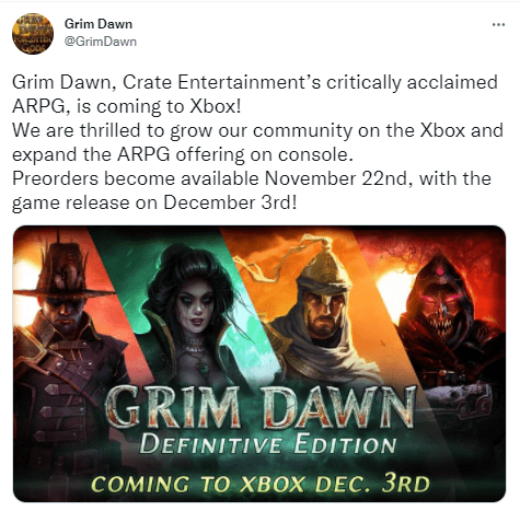 动作RPG《恐怖黎明》确认登陆Xbox 12月3日发售_Dawn