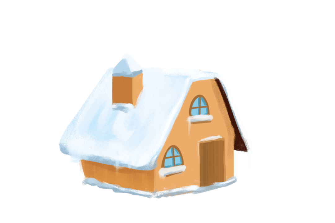 《下雪天》 下雪天,真好看,房子变成胖老汉.