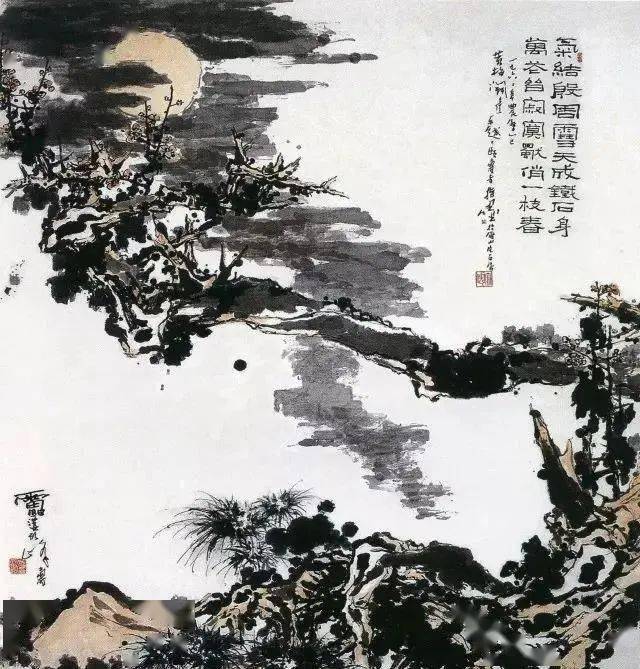 潘天寿写梅| 铁干纵横，老梅新花！_赵永金