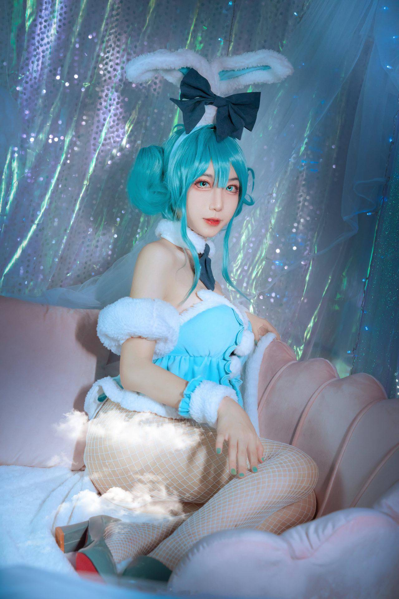 初音未来cosplay,是软软的小白兔_安凉