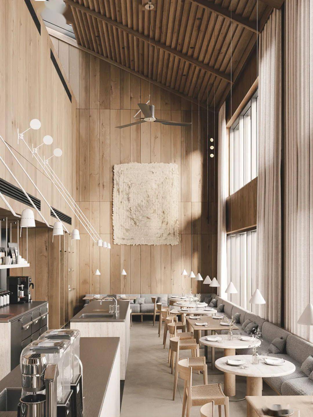 原木风餐厅设计自然柔和