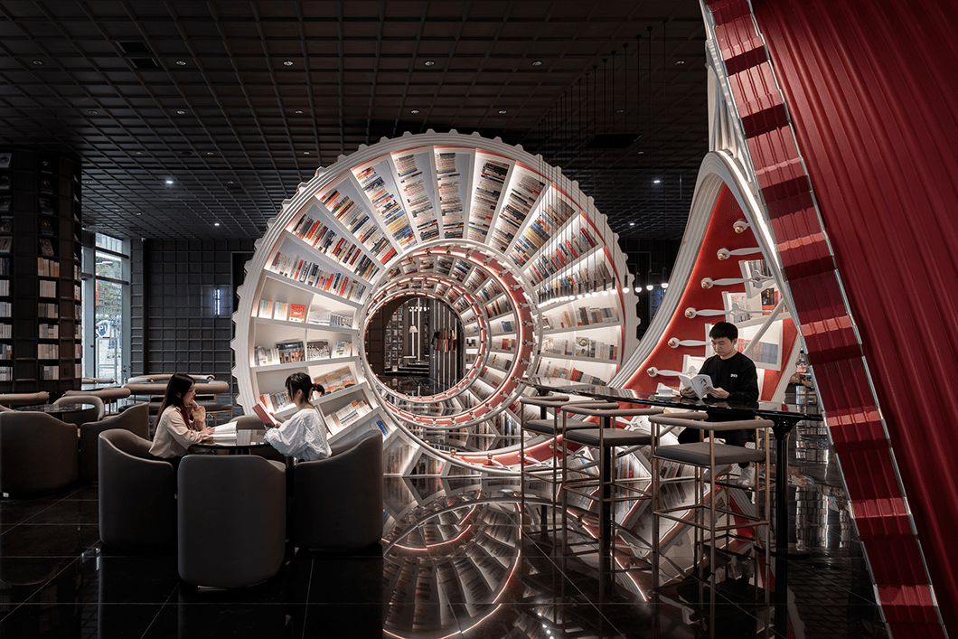 川谷堂李想深圳1300㎡钟书阁致敬历史的魔幻之阶