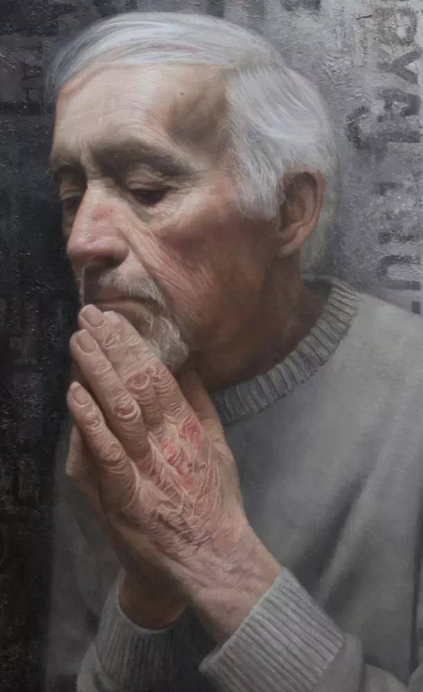 美国画家67大卫·乔恩·卡桑超写实油画人物作品_观众