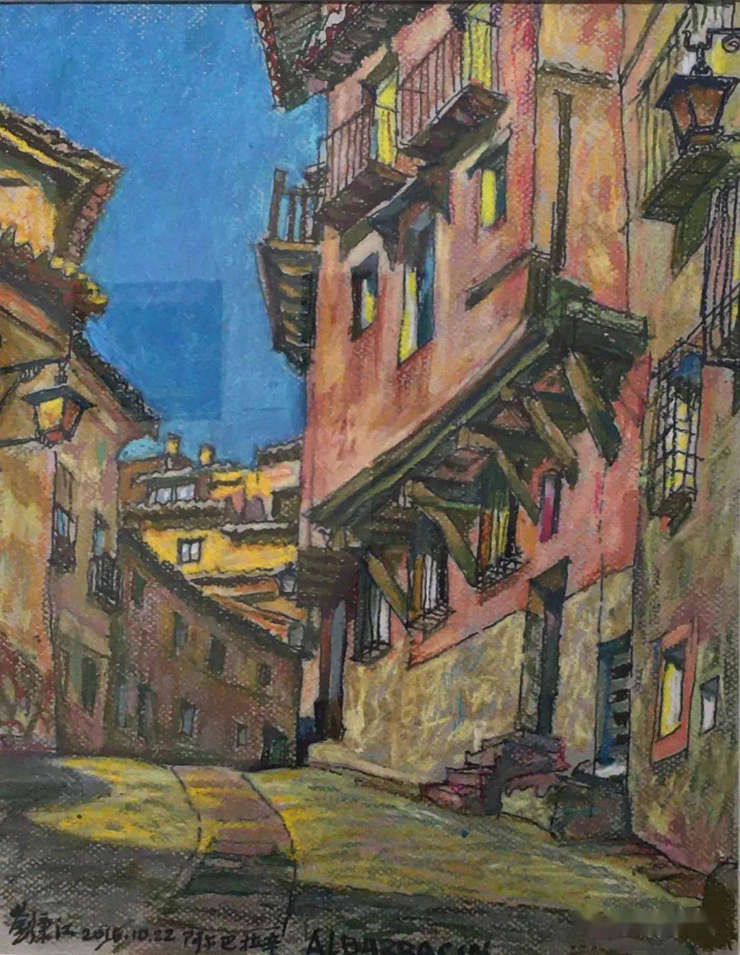 刘秉江的油画棒作品欣赏