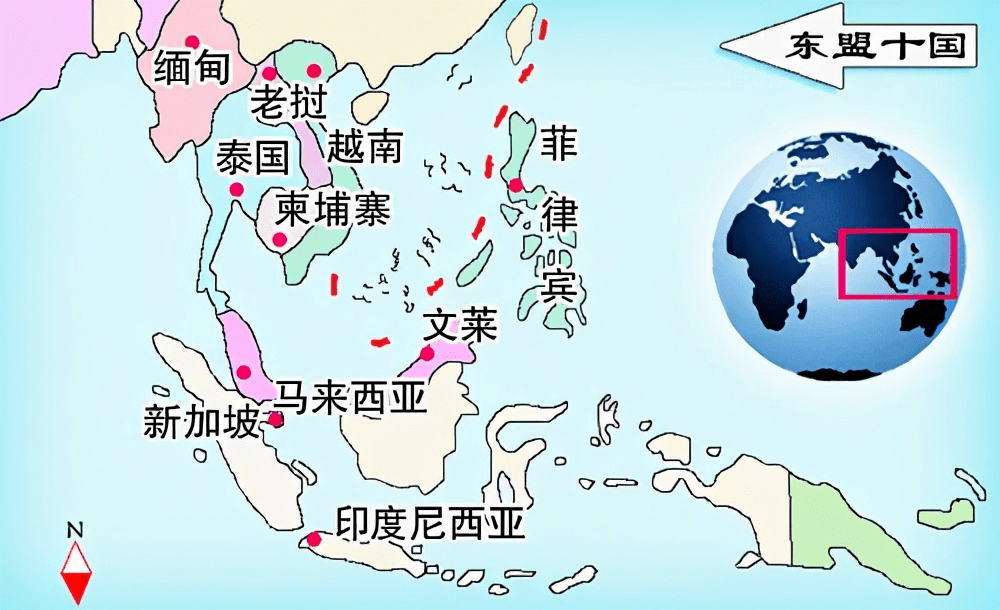 东盟地图 中文版图片
