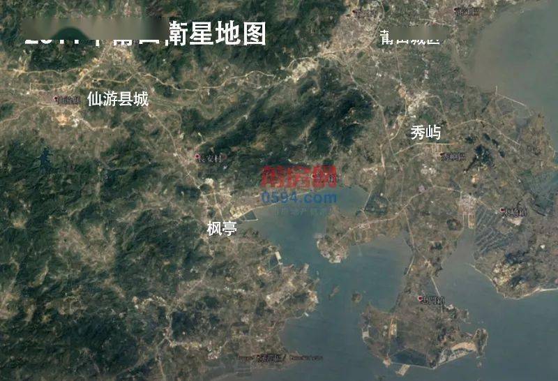 莆田30年卫星地图变化!看到你家没._城市