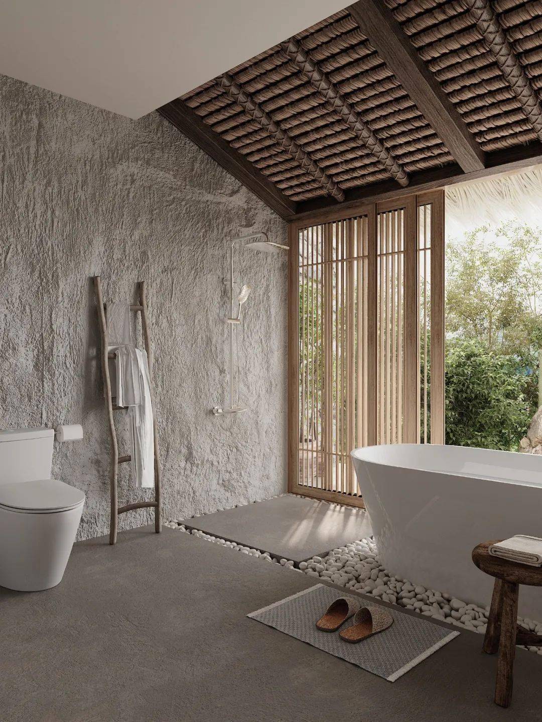 设计灵感 | 几款原生态卫生间设计