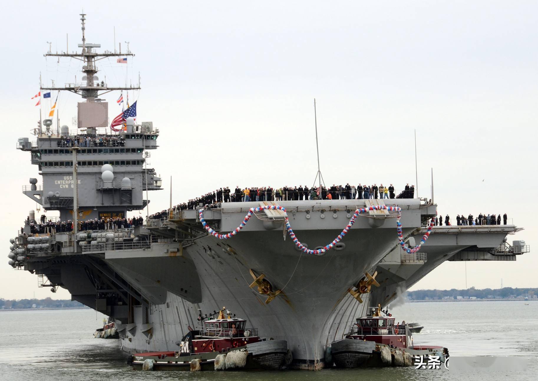 图说大e世界上第一艘核动力航母企业号服役60周年