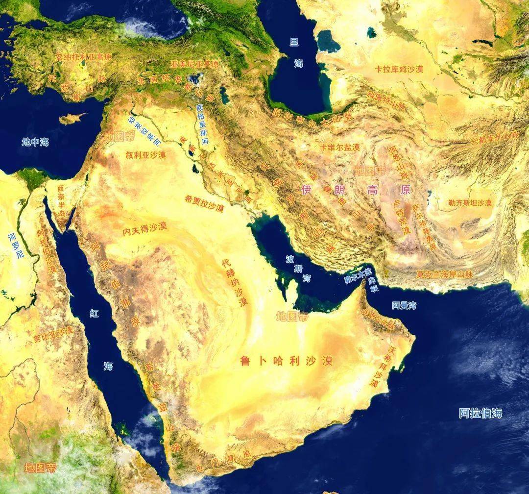 阿拉伯位置世界地图图片