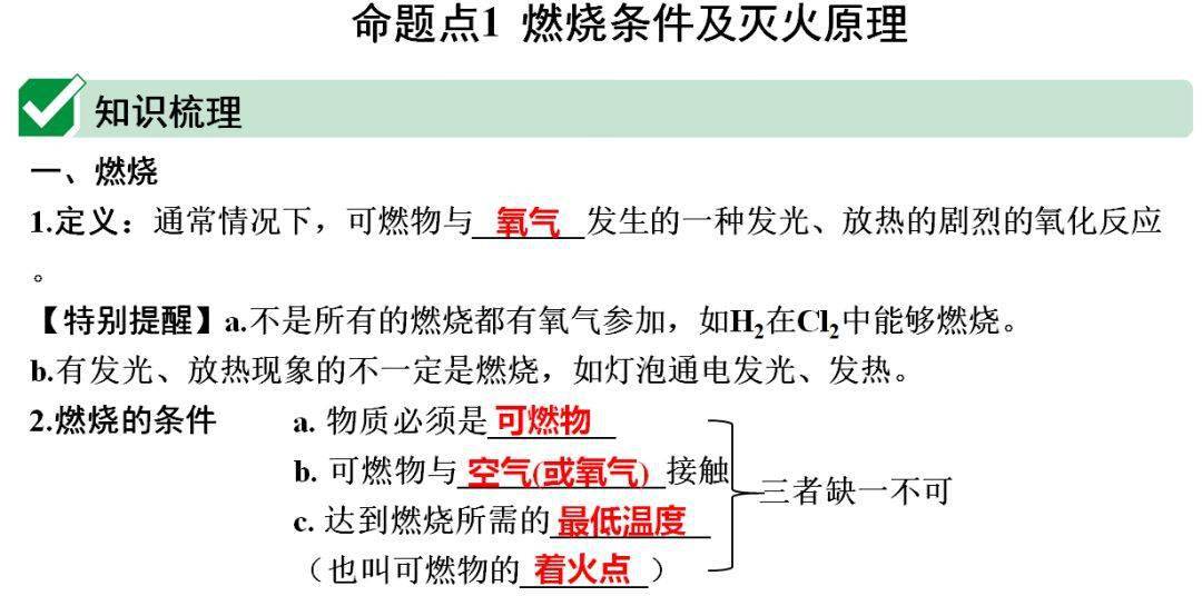 声明|初中化学 | 初中化学全册重要知识梳理，含高频命题点整理（1-7单元）