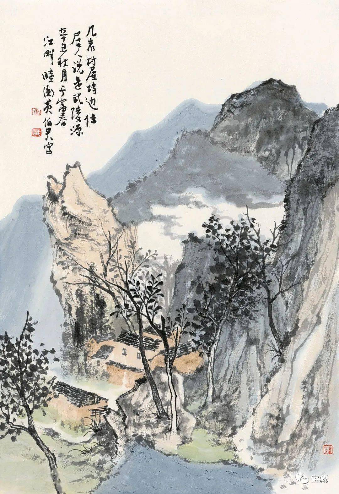 吴山明山水画图片图片