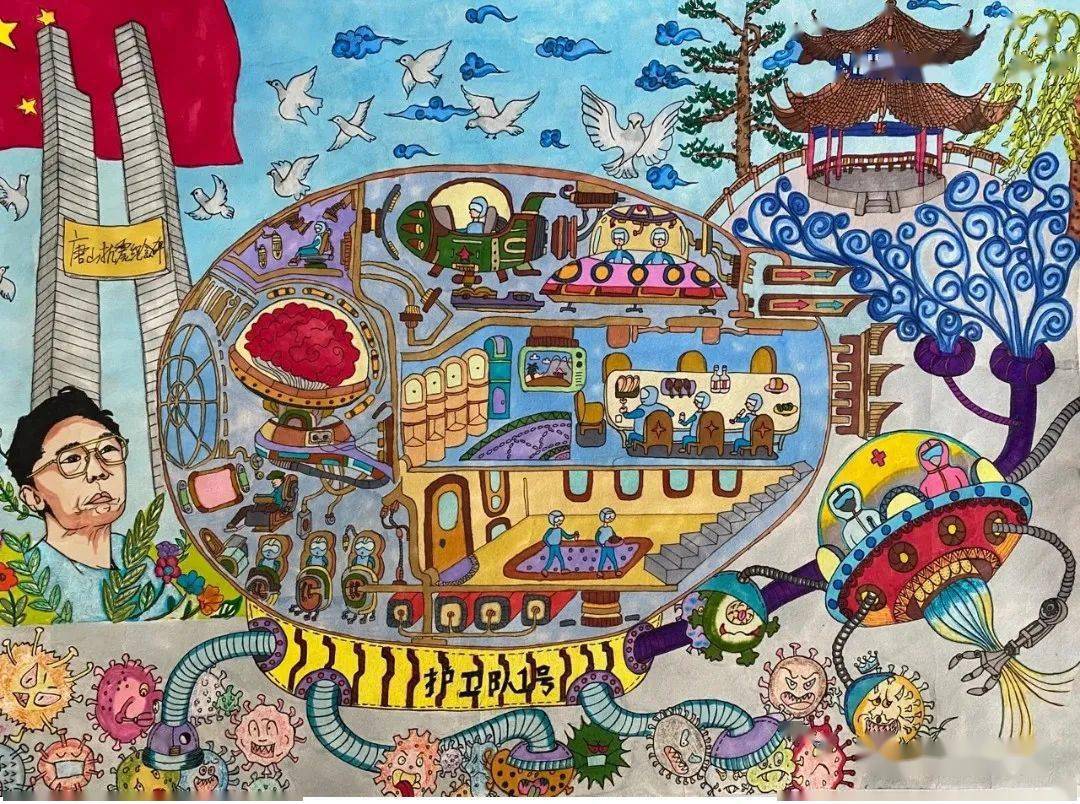 太厉害了科幻画主题创意素材极其脑洞大开科技创新大赛能拿一等奖