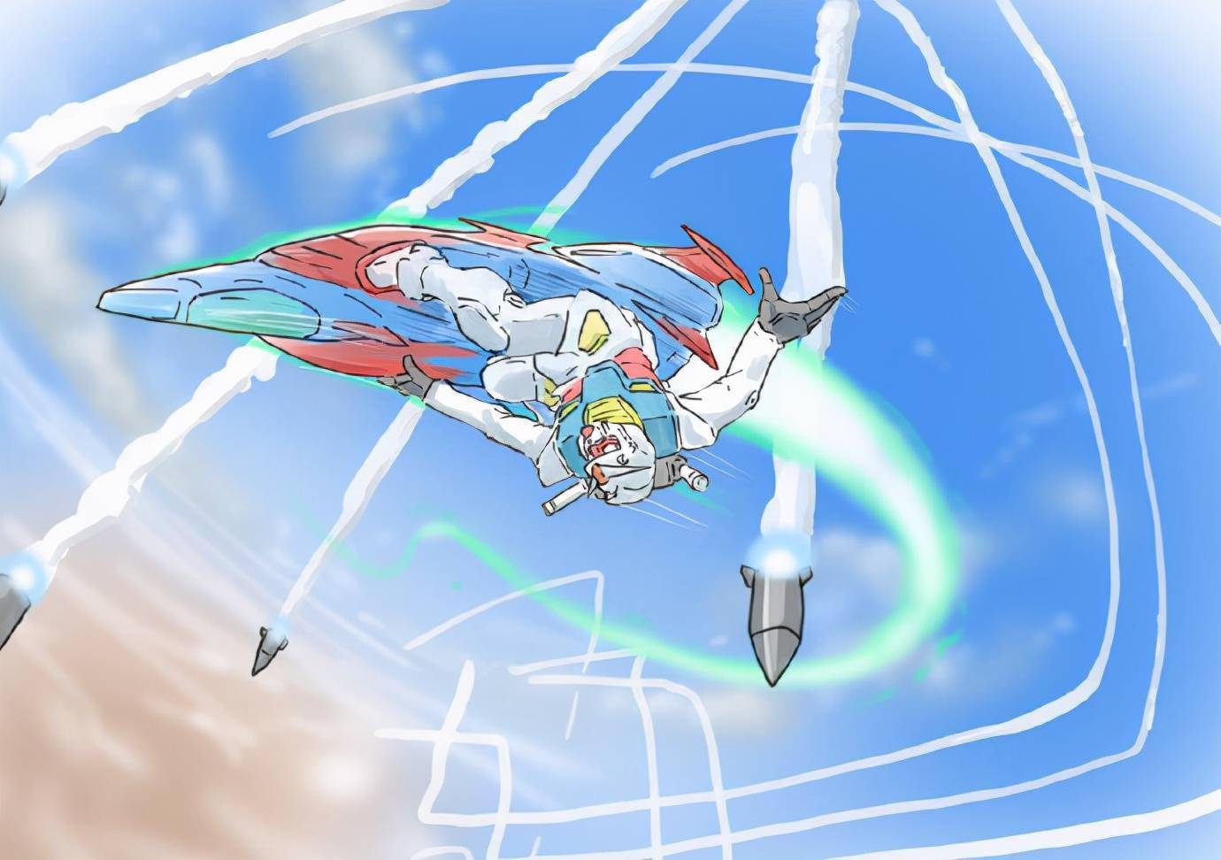 高达脑洞插画集阿姆罗驾驶初号机