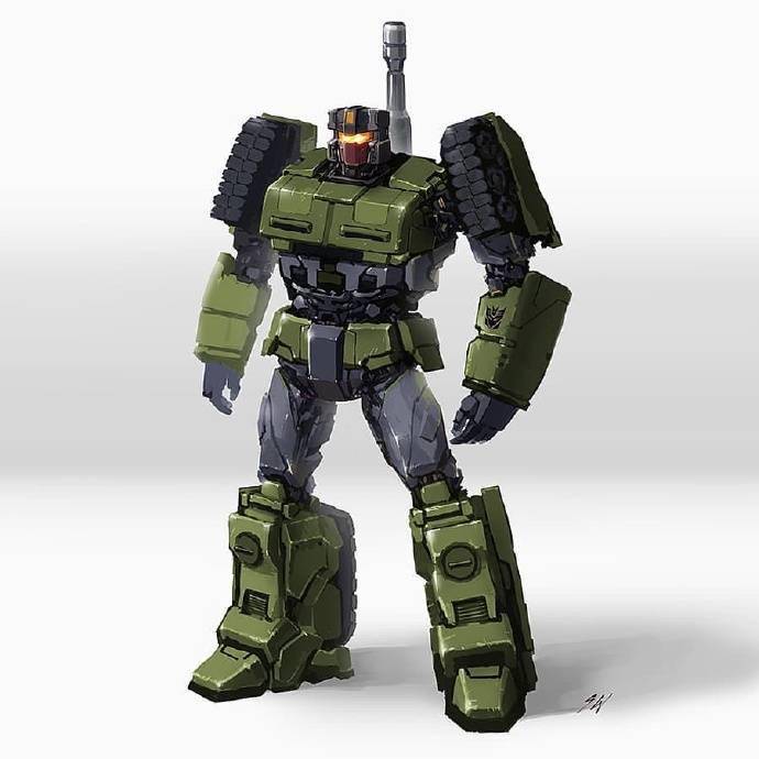 变形金刚霸天虎组合金刚大力神,混天豹人物插画